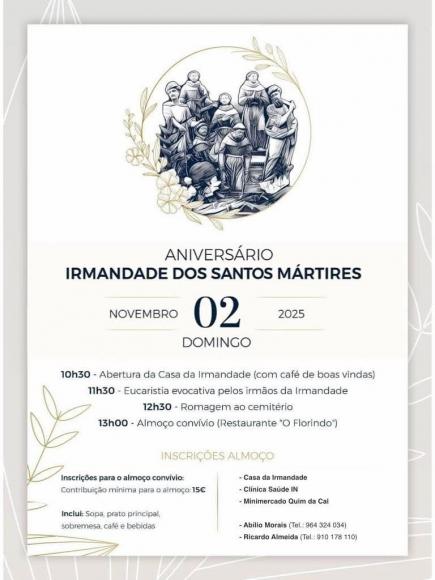 Aniversário da Irmandade dos Santos Mártires Aniversário da Irmandade dos Santos Mártires
