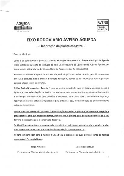 Tem terrenos no futuro Eixo Rodoviário Águeda Aveiro? Tem terrenos no futuro Eixo Rodoviário Águeda Aveiro?