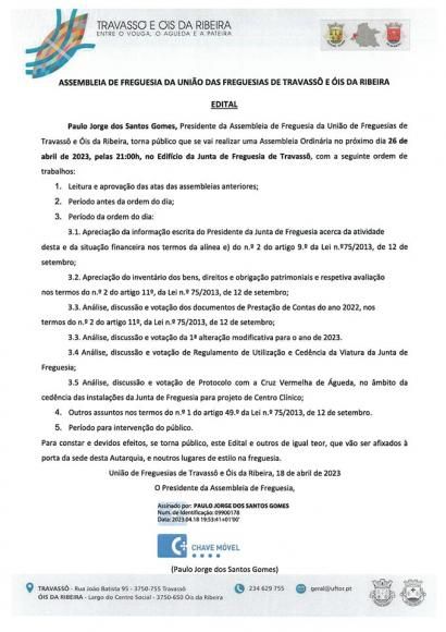 Assembleia Ordinária de Freguesia