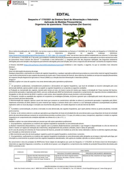 Aviso aos agricultores com árvores de citrinos