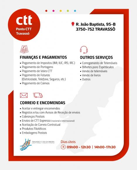 Ponto CTT em Travassô