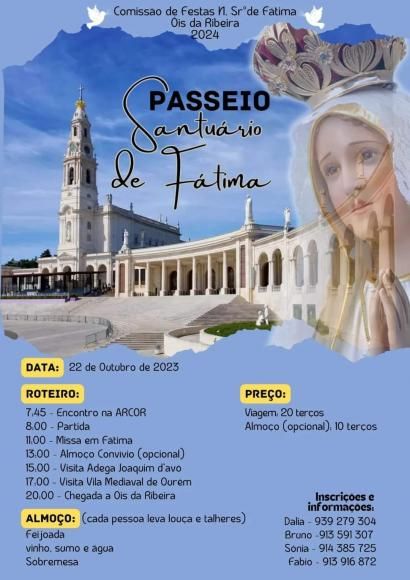 Passeio ao Santuário de Fátima