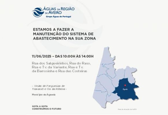 Manutenção da rede de abastecimento no Município de Águeda 